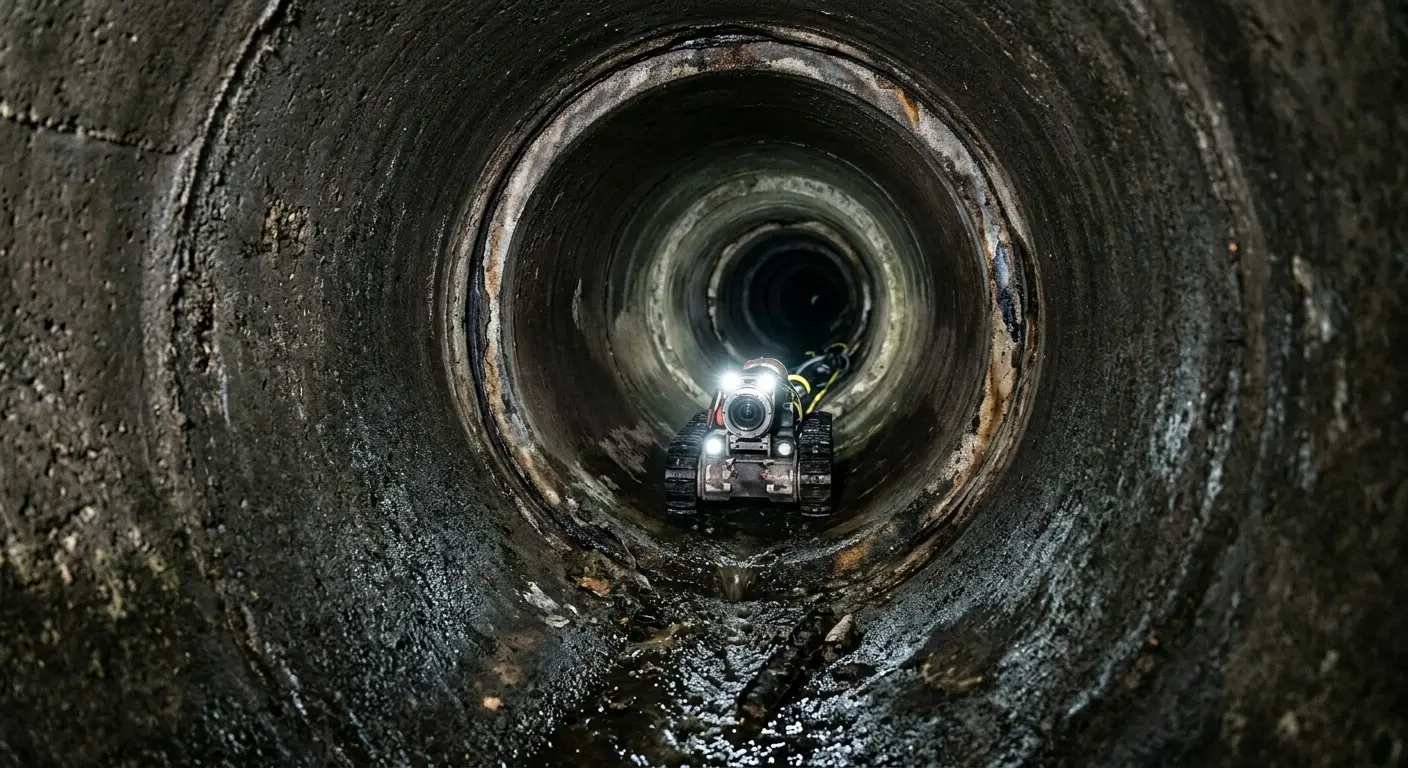 Robotic sewer camera inspecting pipe interior for Sewer Line Repair in Samsula-Spruce Creek